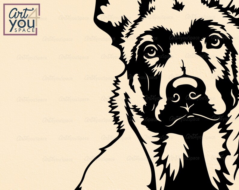 Download Belgian malinois svg cute dog svg cricut dog dxf face | Etsy