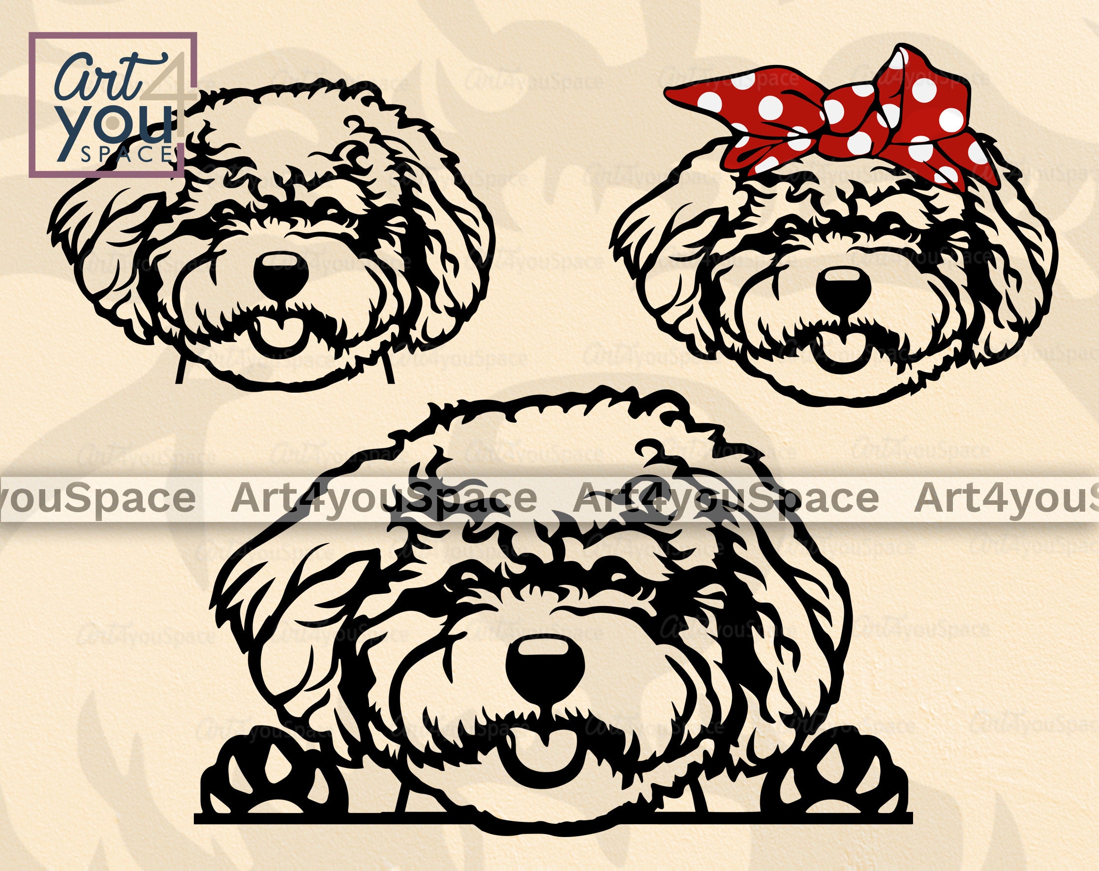 dog with bandana on head
