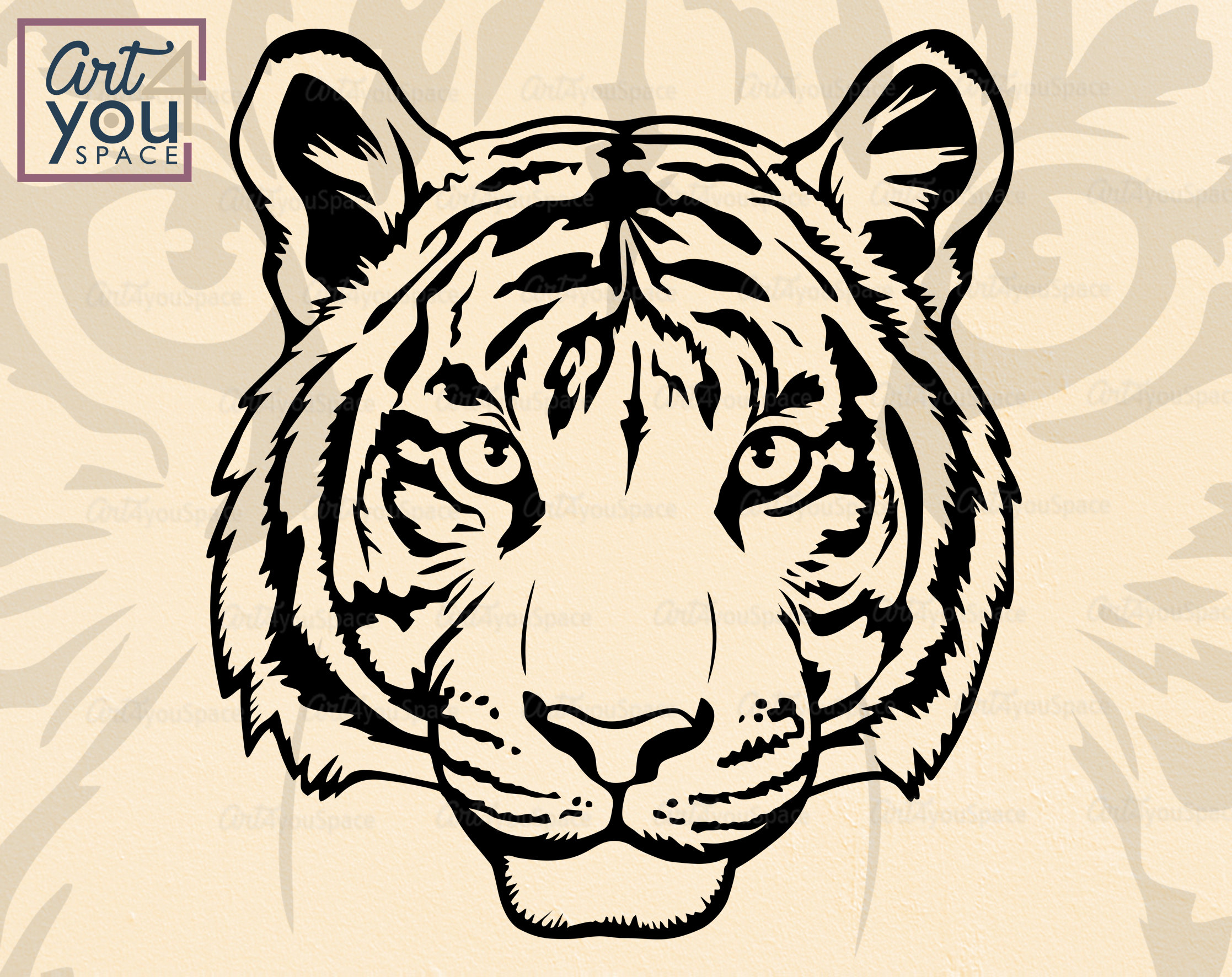 Download Tiger Head SVG Cricut Wild Animal Face Zoo Clipart mascot ...