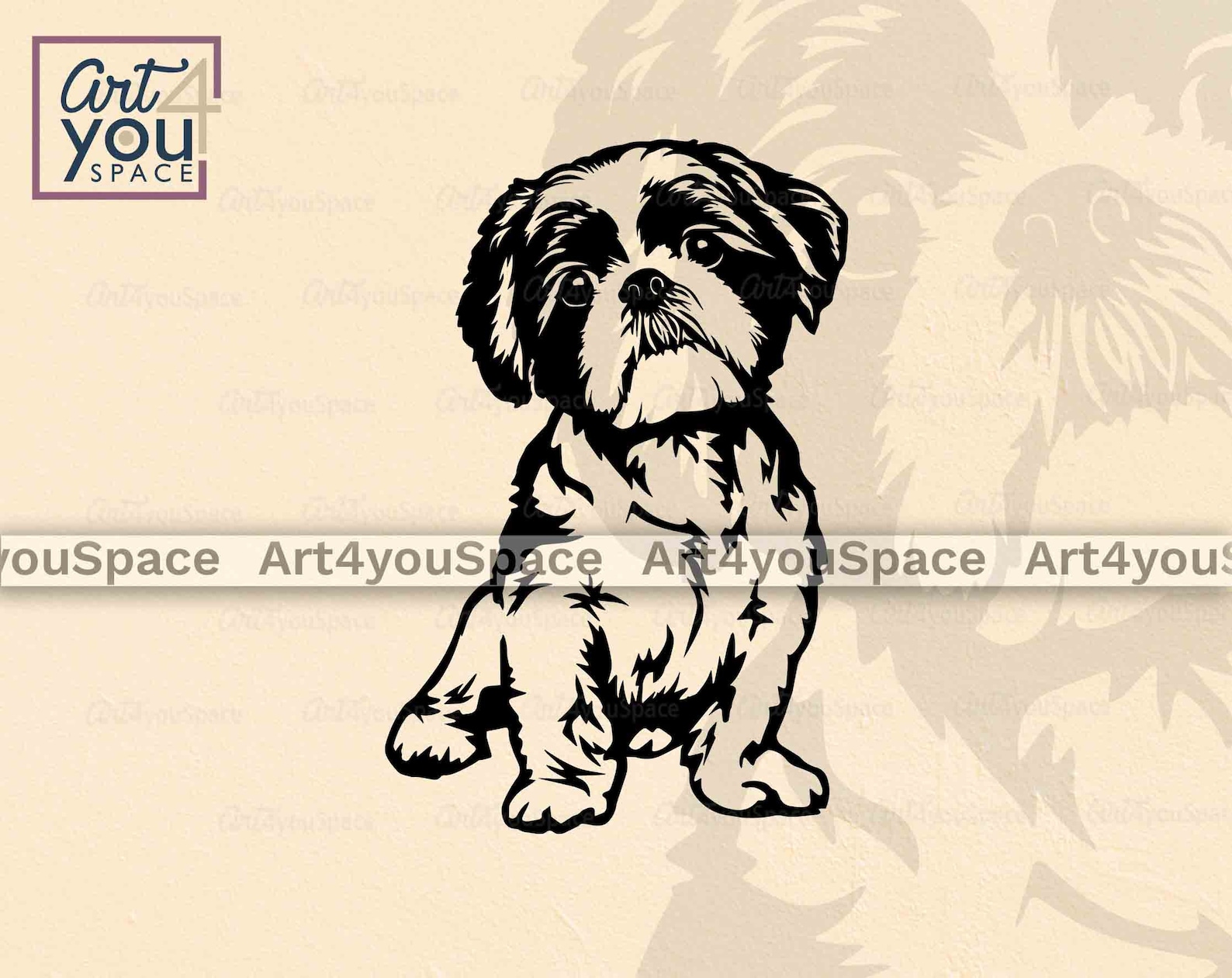 Shih Tzu Svg Files for Cricut Project, Cute Dog Vector Image Clipart ...