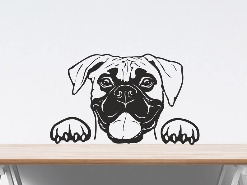 Download Cute Boxer svg Dog breed DOG MOM animal face head funny | Etsy