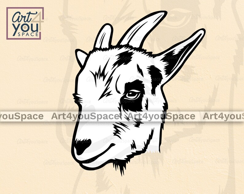 Download SVG file Nigerian Dwarf Goat with flowers Cricut project ...