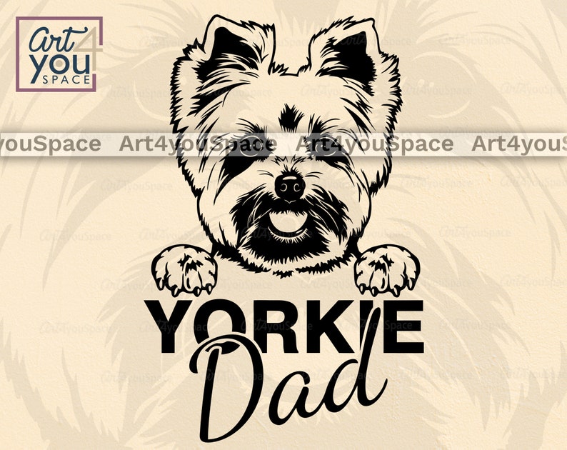 Download Yorkshire Terrier SVG Dog svg cricut Yorkie mom dad clipart | Etsy