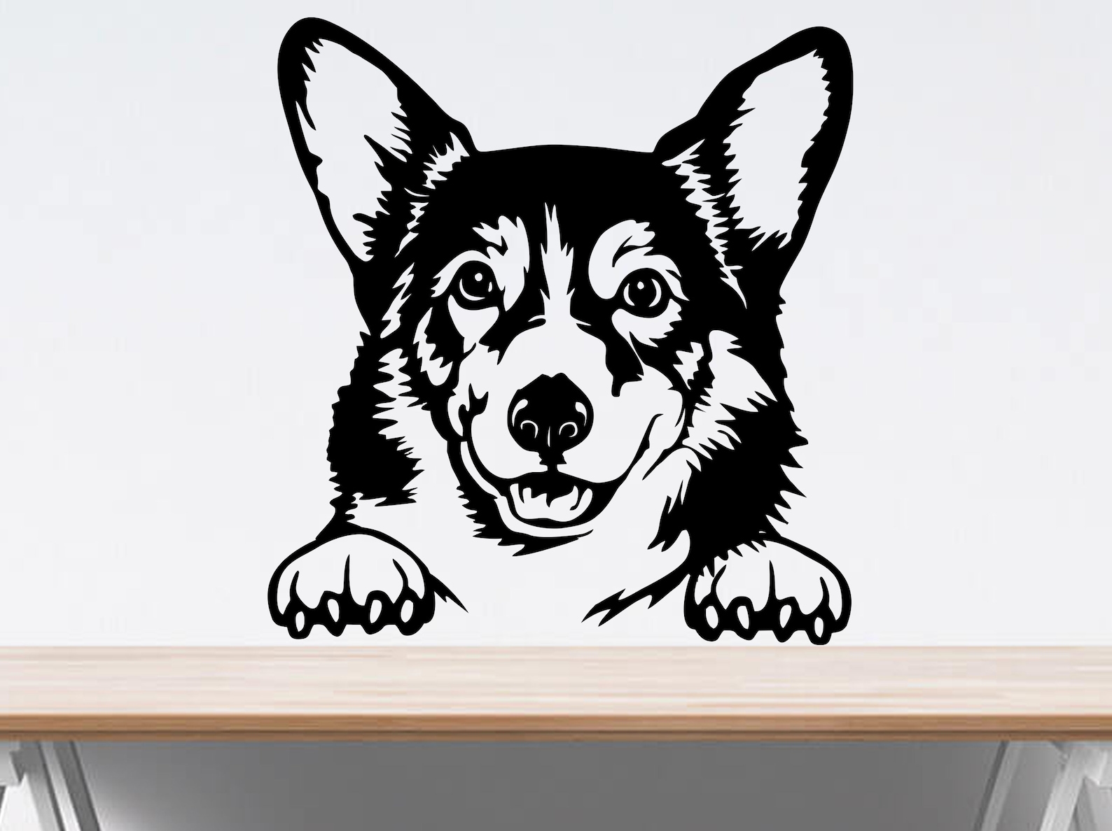 Corgi Svg Dog Svg Cute Corgi Dxf Face Head Body Peeking - Etsy Canada
