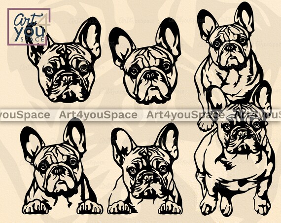 Dog face svg Dog SVG Cricut cut file French bulldog svg dog breed ...