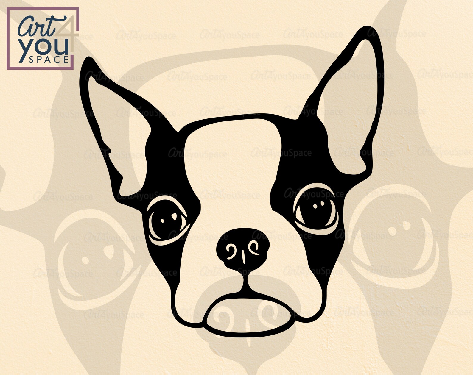 Cute Boston Terrier Svg Dog Svg File for Cricut Funny Dog - Etsy
