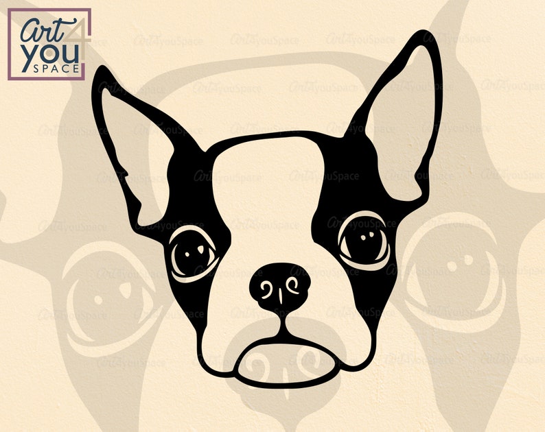Download Cute boston terrier svg dog svg file for cricut Funny dog ...
