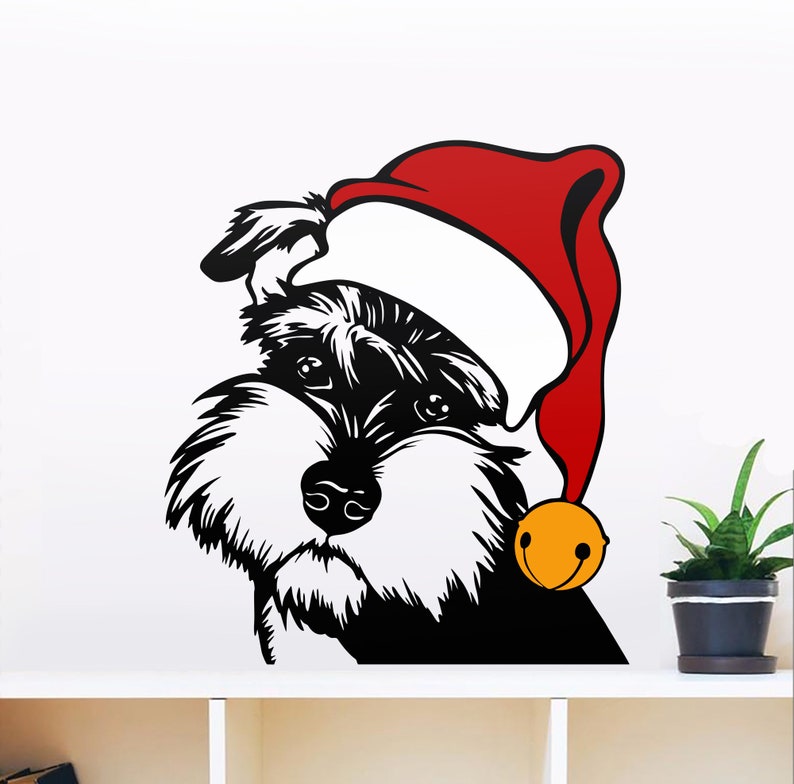 Svg Miniature schnauzer Christmas mini schnauzer dog svg | Etsy