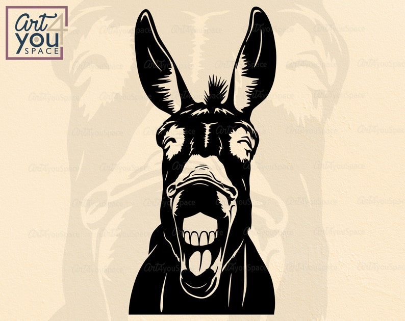 Download Donkey Svg files for cricut clipart farm animal Funny face | Etsy