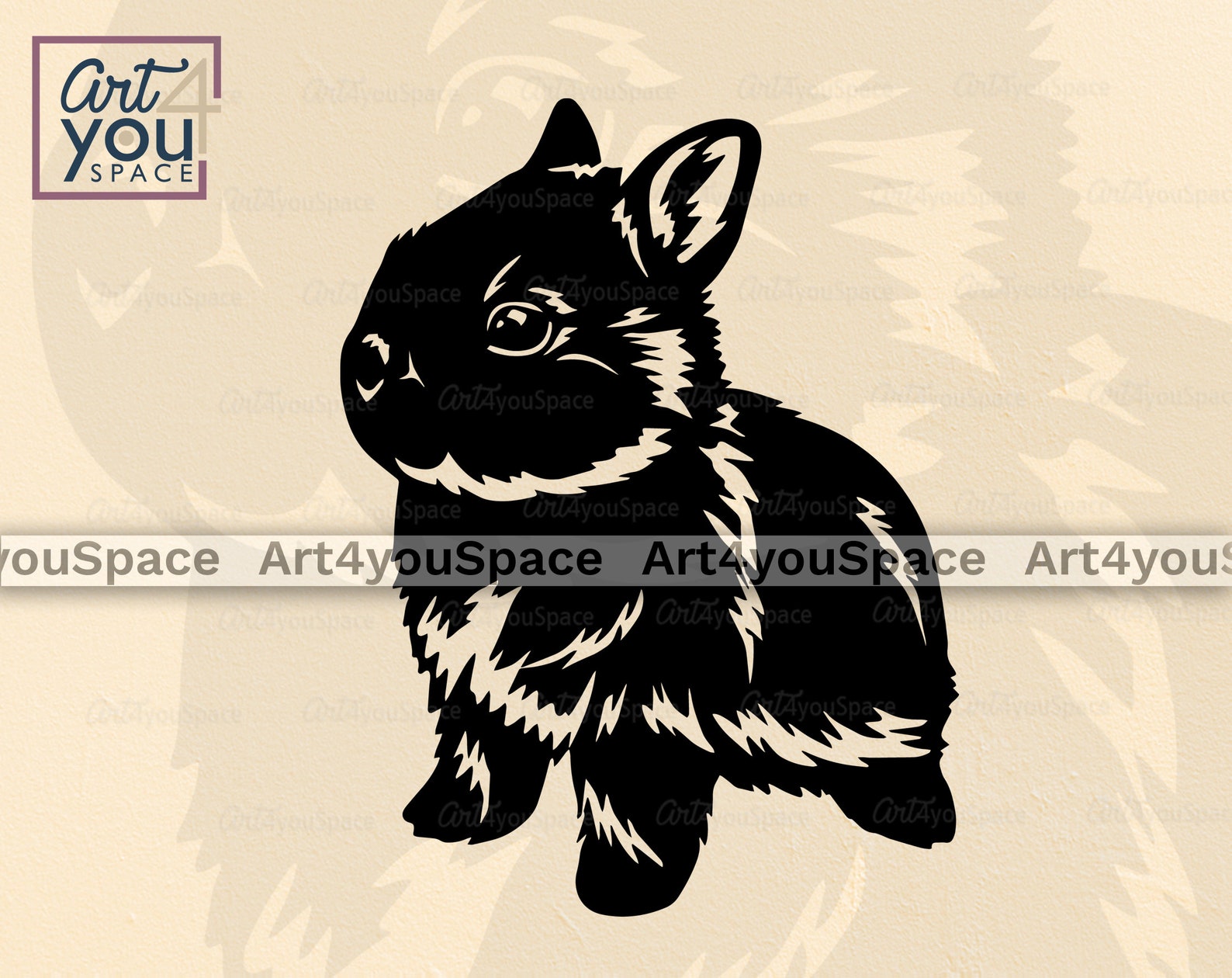 Netherland Dwarf Rabbit Svg Files for Cricut, Rabbit SVG, Bunny Clipart ...