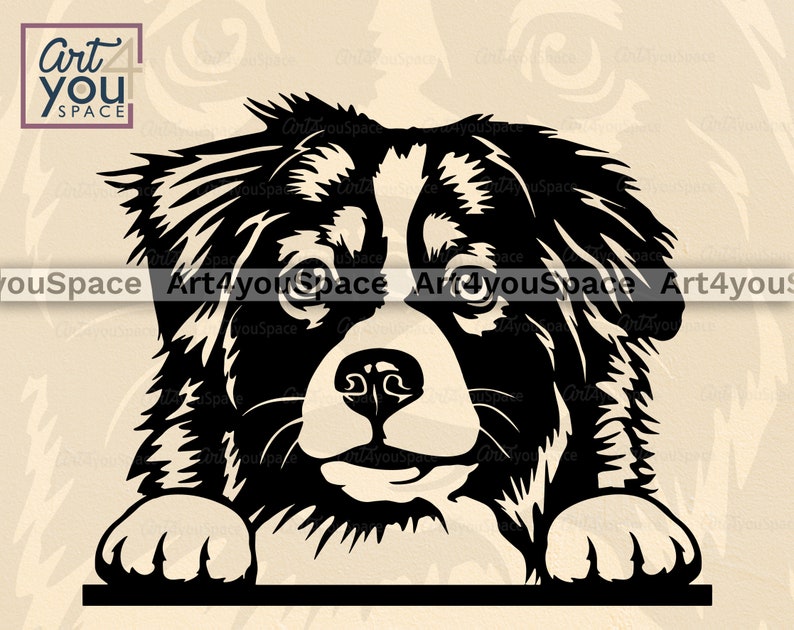 Download Australian shepherd svg Dog Svg files for cricut Aussie face | Etsy