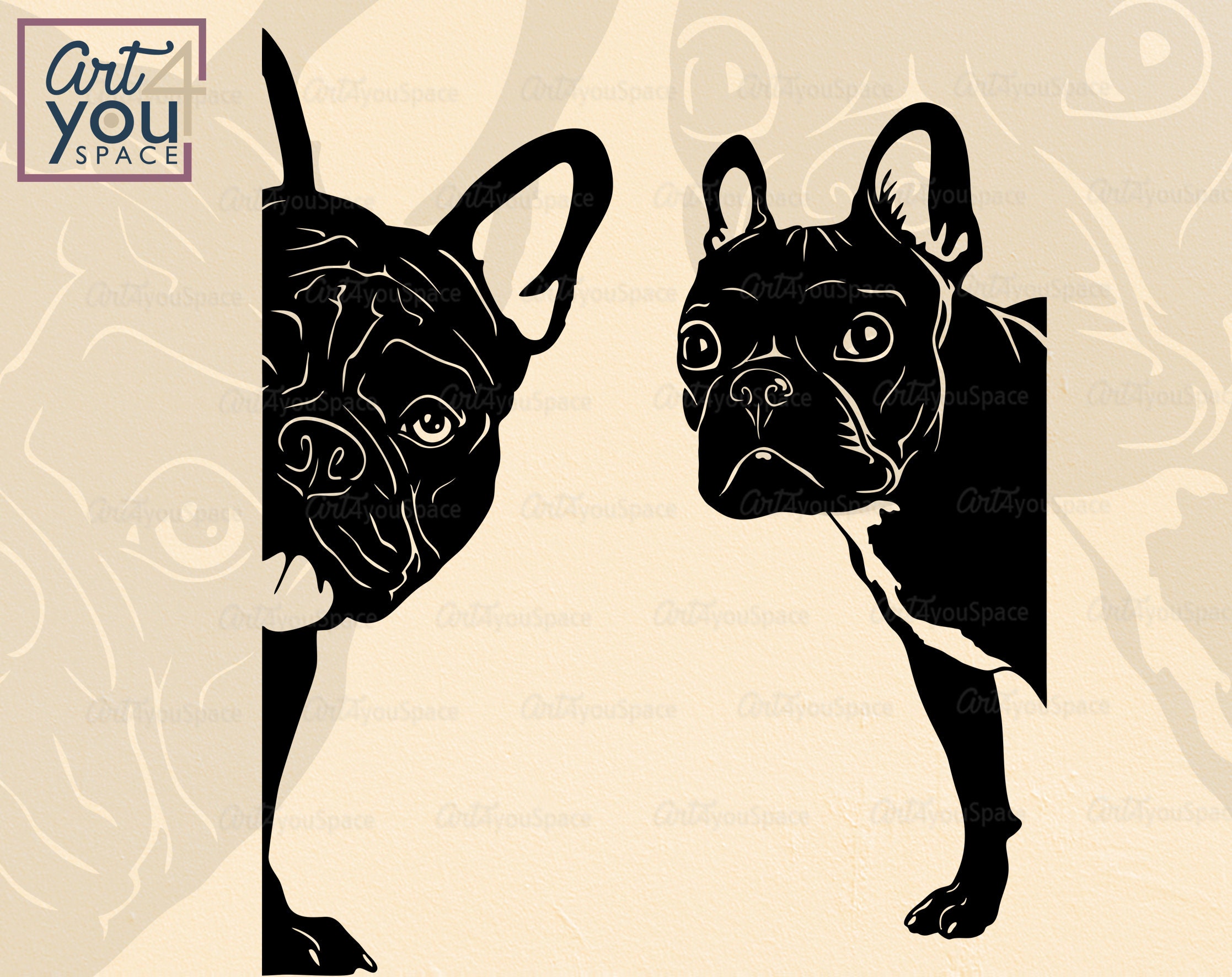 French Bulldog SVG dog svg files for cricut frenchie | Etsy