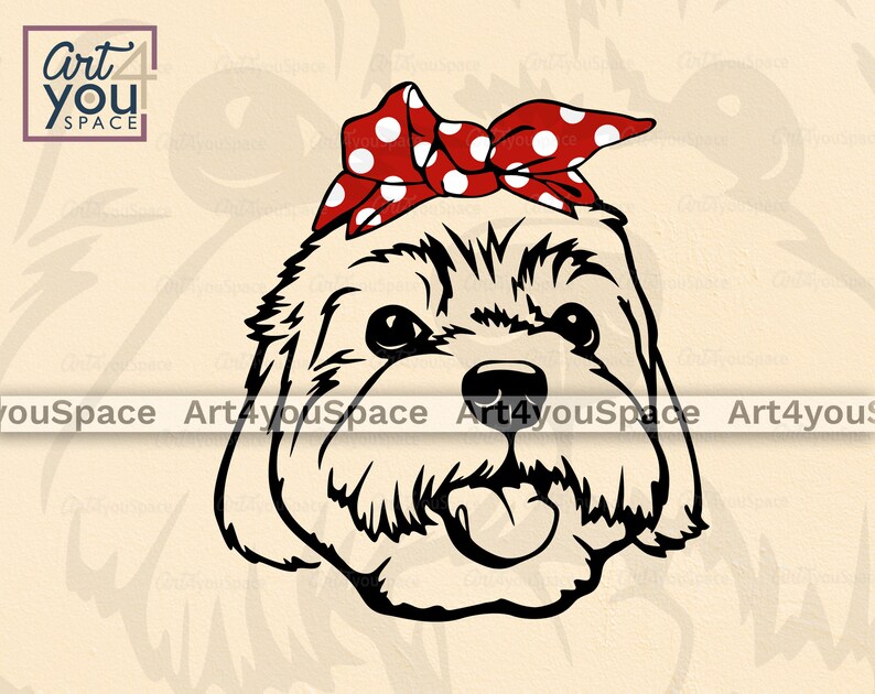 Download Maltese mom svg dog svg cricut Cute Pet bandana glasses | Etsy