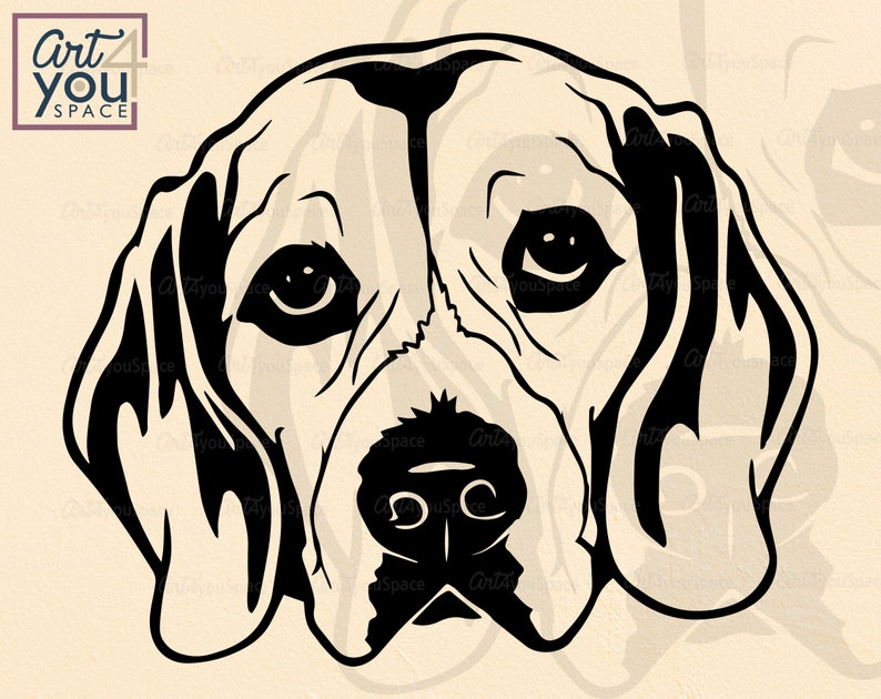 Download Beagle svg Dog svg files for cricut Download clipart Face ...