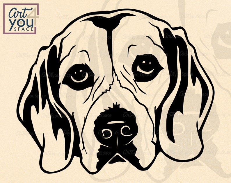 Download Beagle svg Dog svg files for cricut Download clipart Face | Etsy