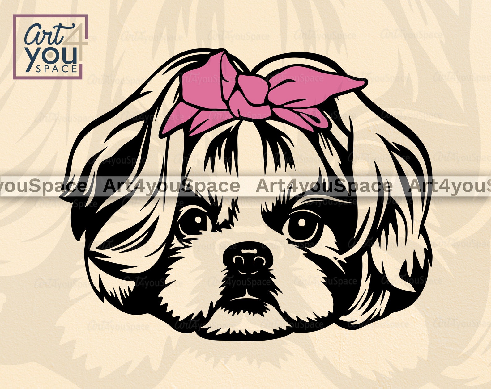 Shih Tzu Svg Dog SVG File for Cricut Cute Face Clipart - Etsy