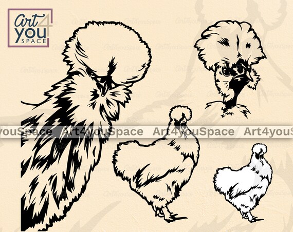 Silkie Chicken Svg Files for Cricut Farm Life Poultry Sign - Etsy Australia