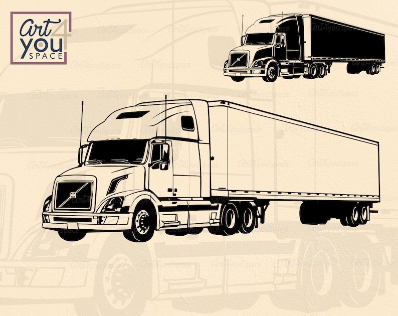 Free Free 137 Semi Truck Trailer Svg SVG PNG EPS DXF File