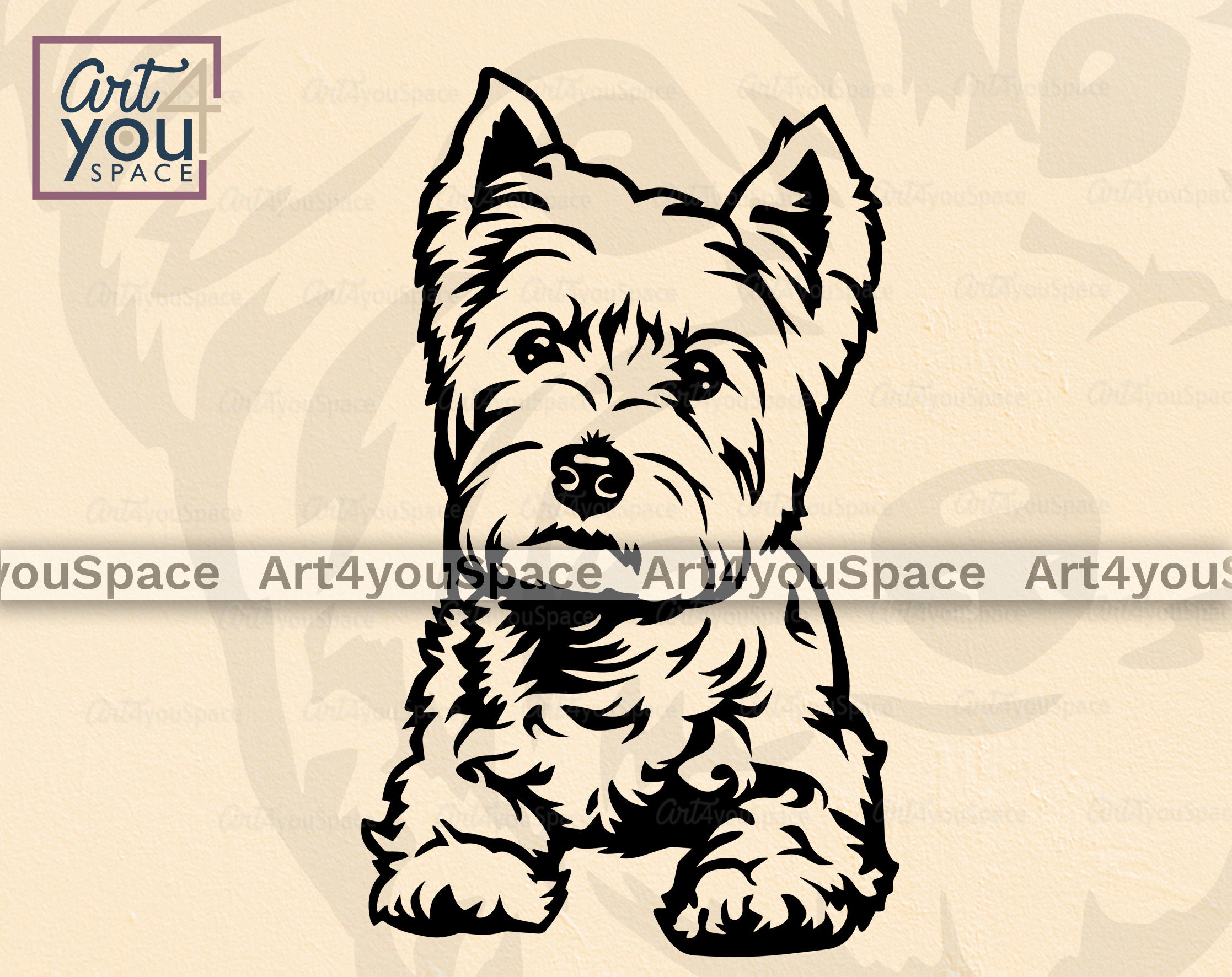 West Highland White Terrier Dog Svg Cricut Westie Clipart | Etsy Canada