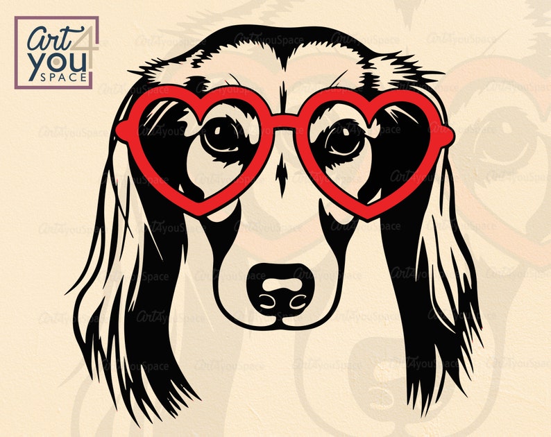 Dachshund svg Valentine dog svg files for cricut Doxie ...