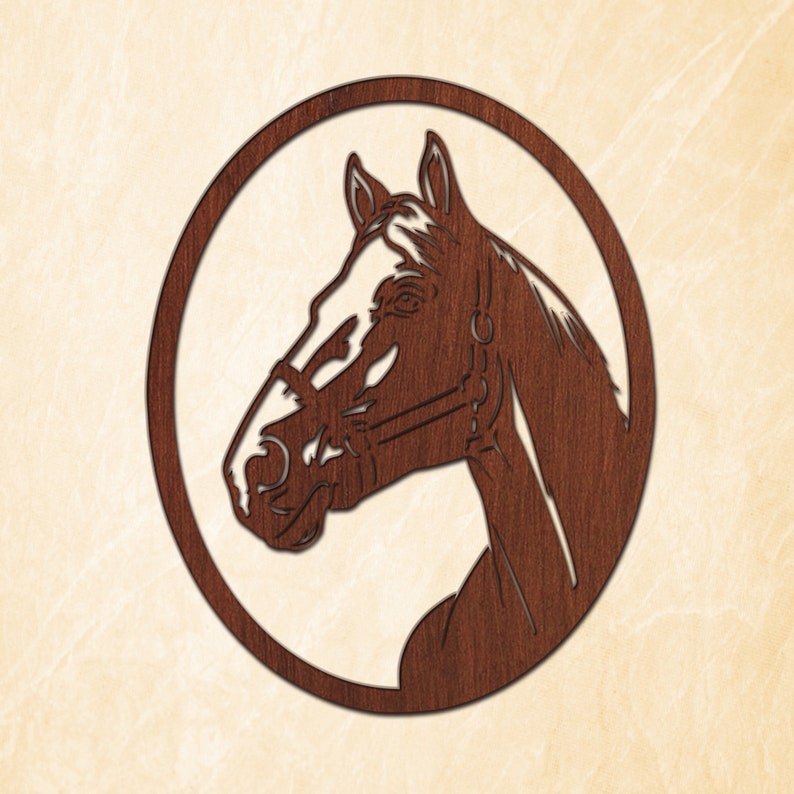 Fichier svg tête de cheval pour cricut, animal de la ferme, clipart, panneau découpé au laser en vinyle, papier bois, vecteur de cadre, png, fichier dxf pour plasma cnc, téléchargement image 8