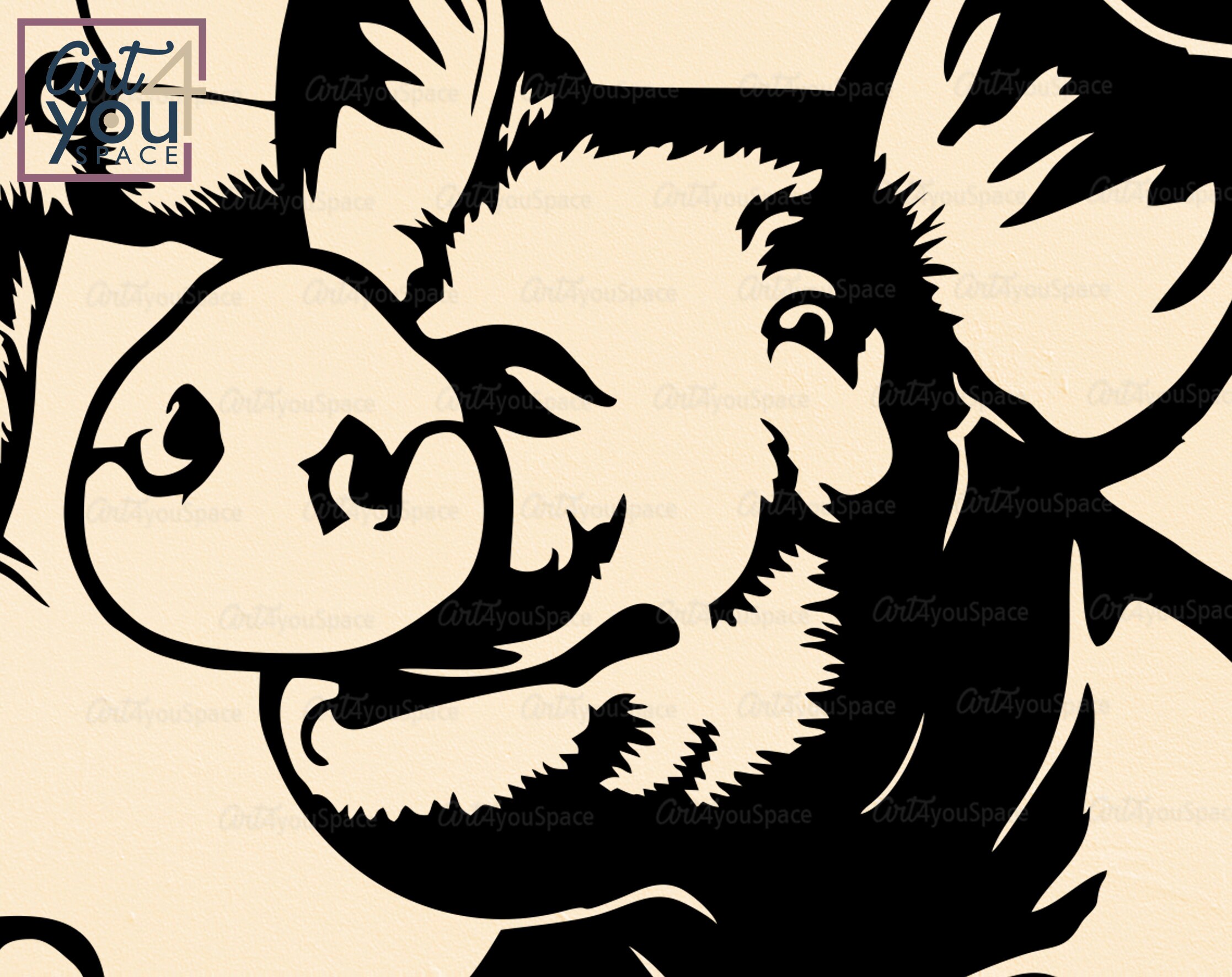 Farm Animals Svg Chicken Pig Goat Peeking Download Etsy