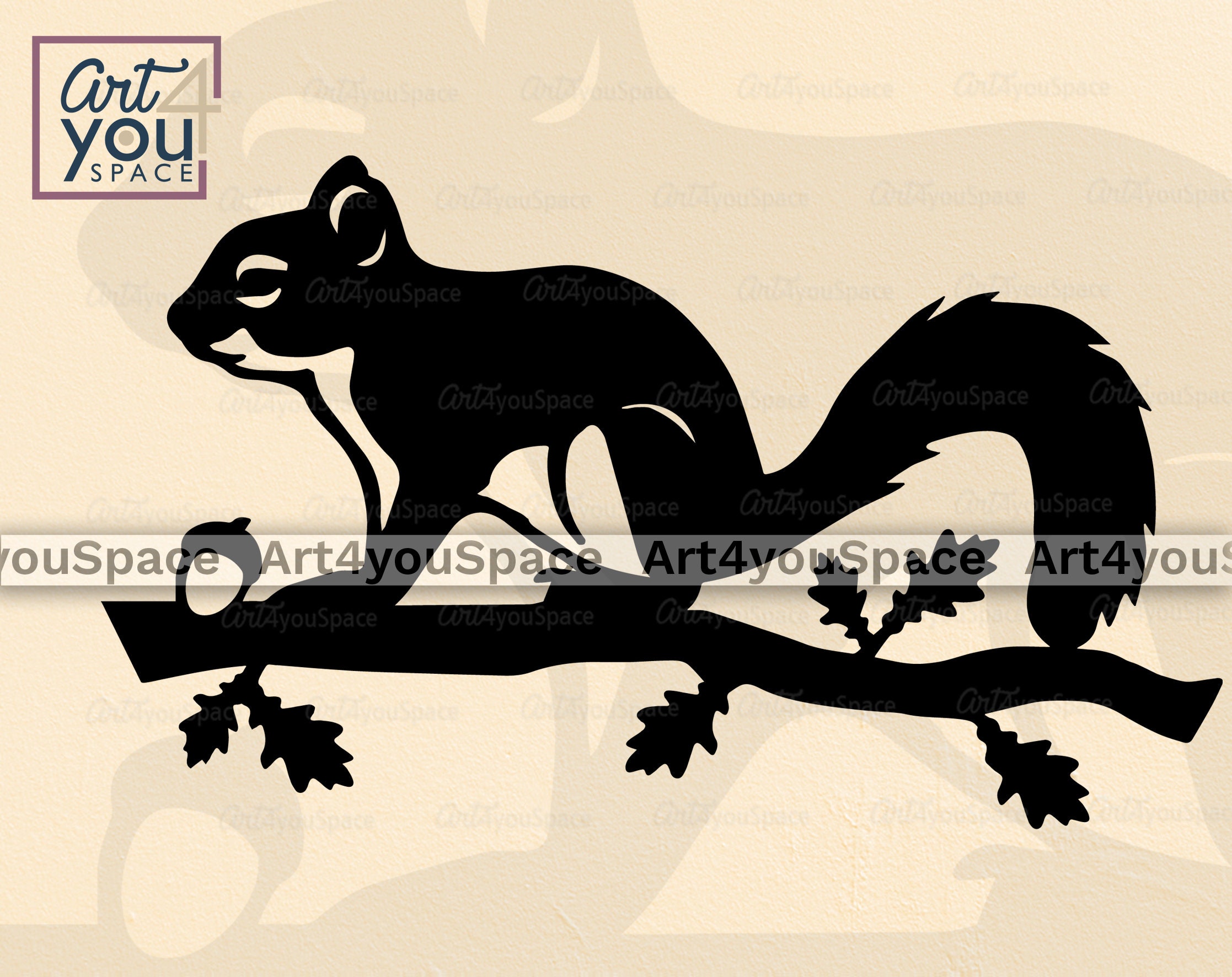 Squirrel SVG file for cricut woodland animal clipart | Etsy