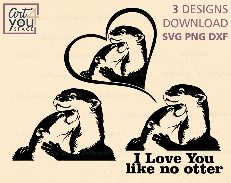 Download Cute Otter Svg Layered Svg Cut File