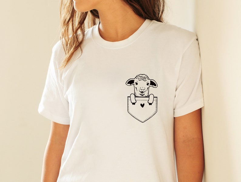 Download Cute goat kid lamb calf pig in pocket svg cricut farm animal | Etsy