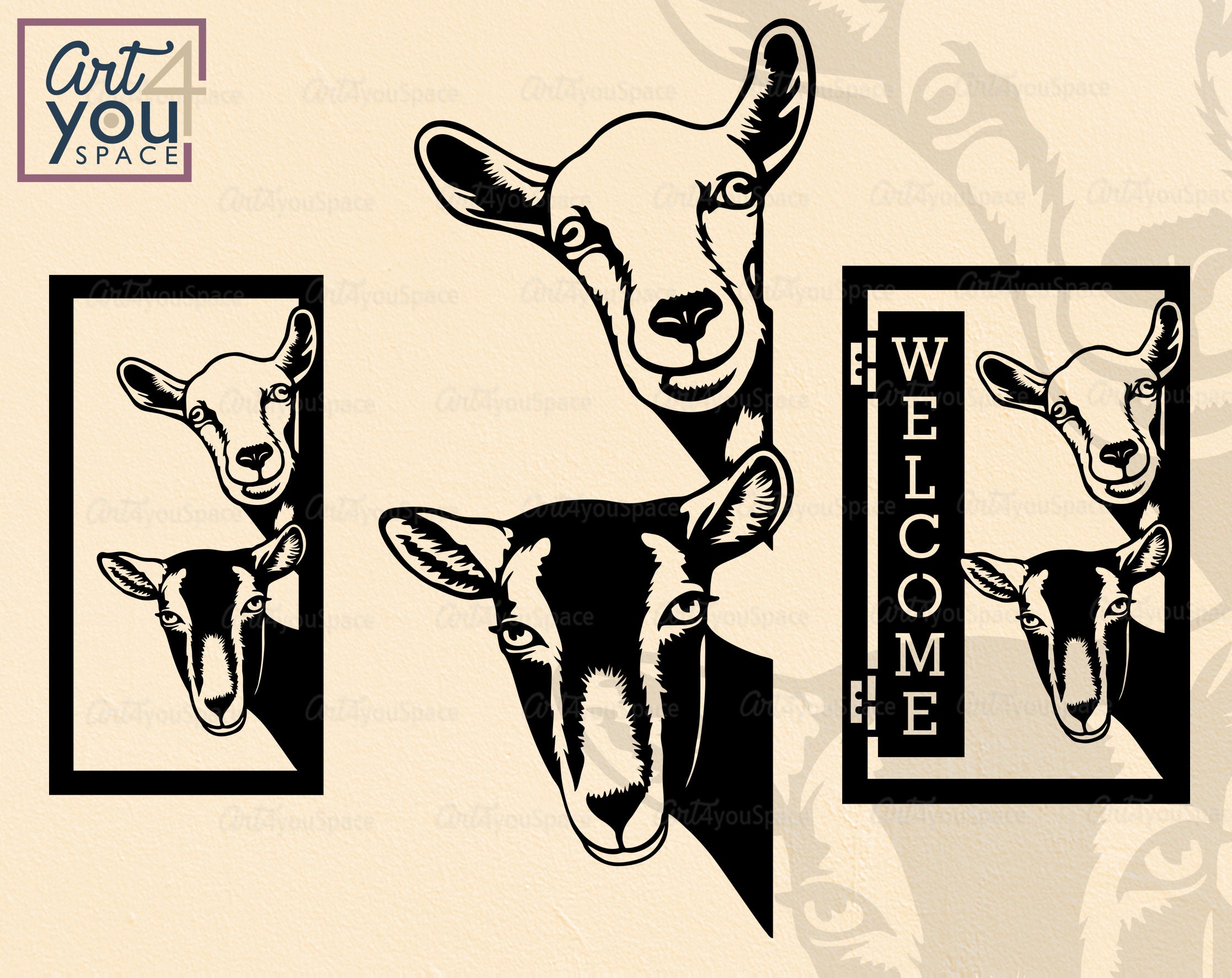 Farm welcome sign svg cricut peeking goats svg Farmhouse - Etsy 日本