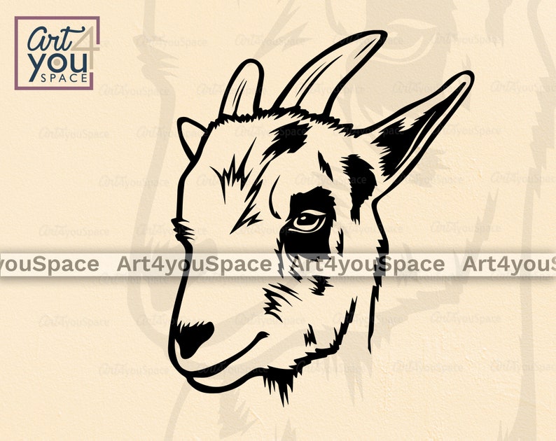 Download SVG file Nigerian Dwarf Goat with flowers Cricut project ...