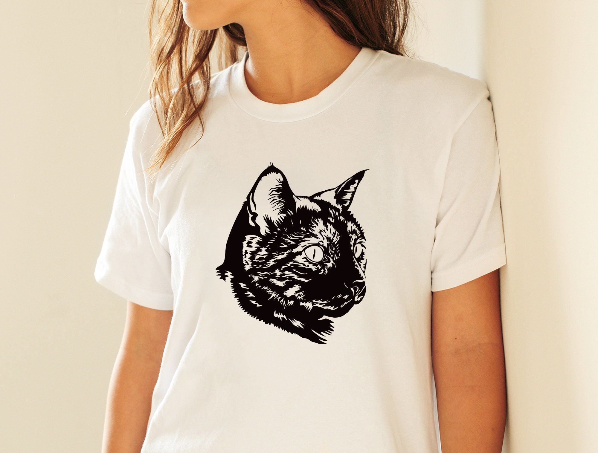 Cat Face SVG File for Cricut Clipart Head Shirt Svg | Etsy
