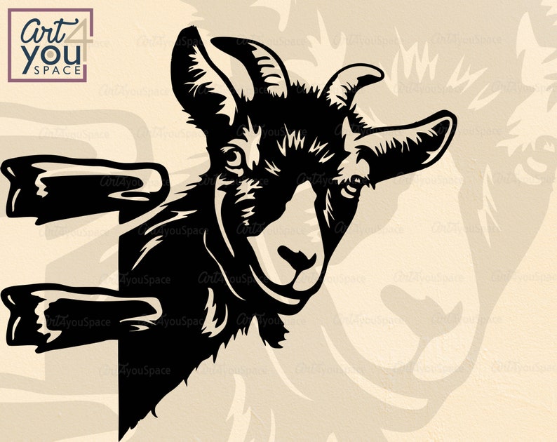 Download Goat svg files for Cricut Funny farm animal face clipart ...
