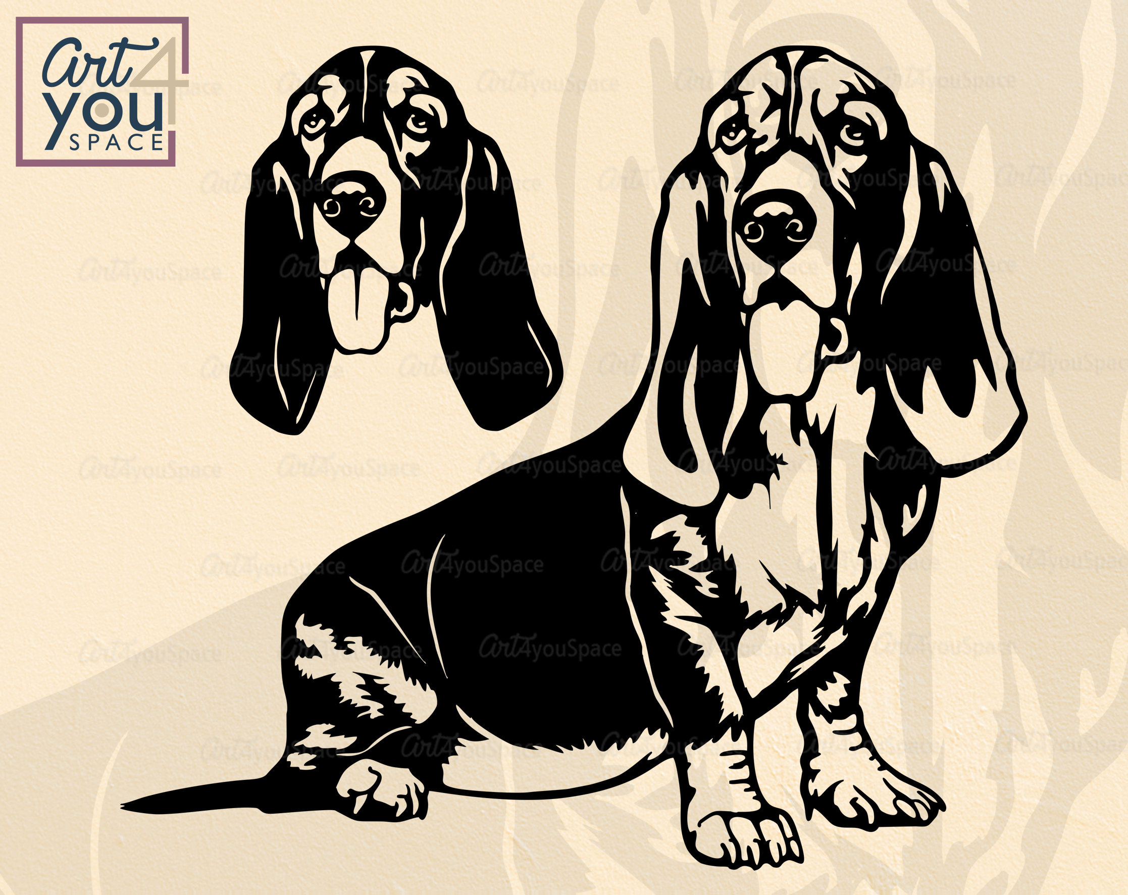 Basset Hound SVG SVG files for Cricut Dog svg Vinyl Cut File SVG files