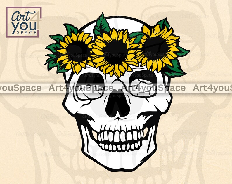 Download Flower Skull svg files for Cricut floral skeleton ...