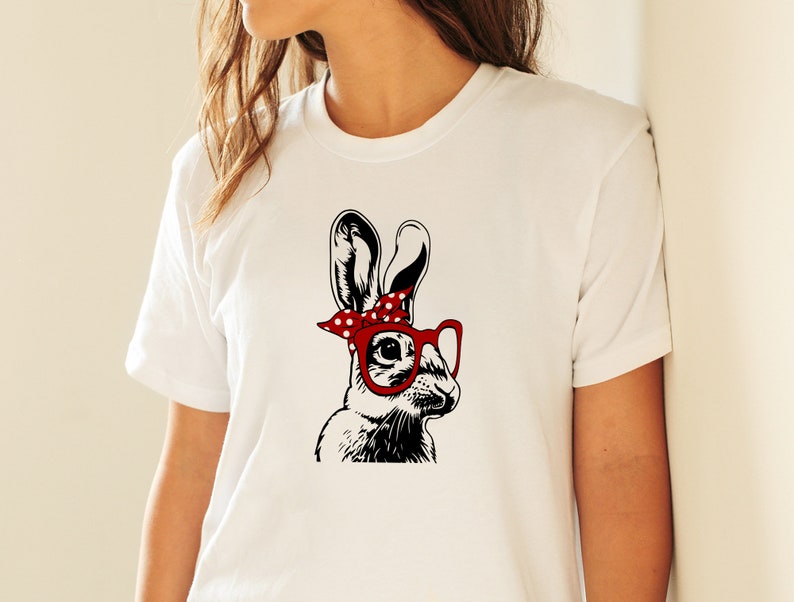 Rabbit SVG Bunny Glasses Bandana Svg Files for Cricut | Etsy