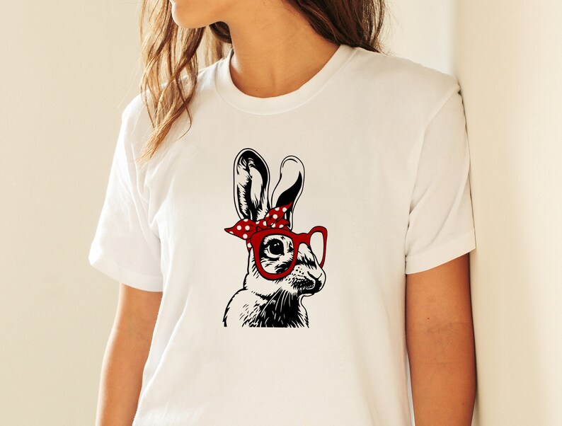 Download Rabbit SVG Bunny glasses bandana svg files for cricut | Etsy