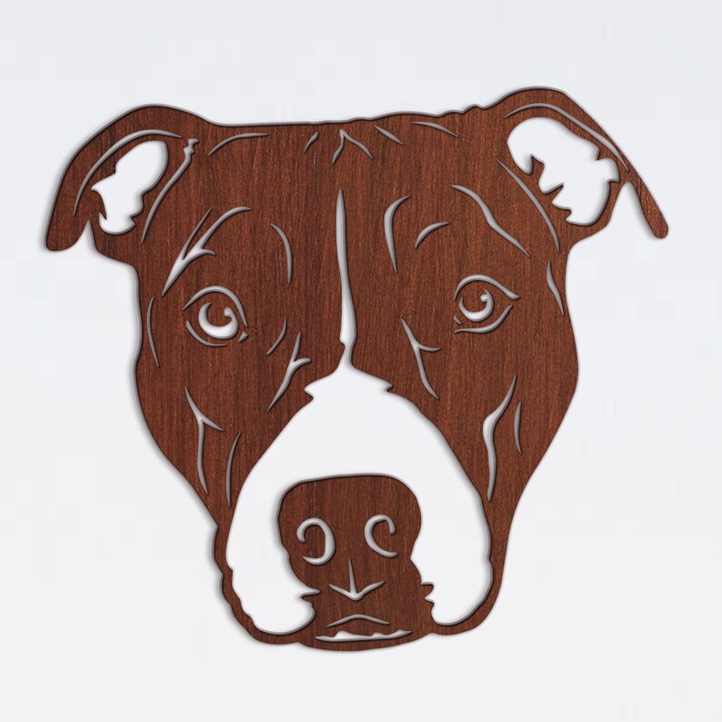 Pit Bull svg dog svg Cricut Pet face head paw clipart | Etsy