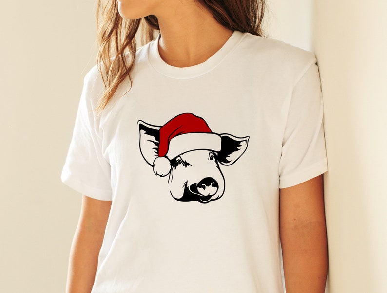 Download Christmas Pig svg bundle Cricut project xmas farm animal ...