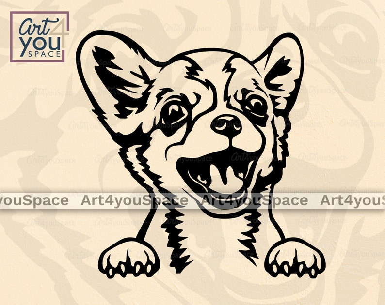Download Chihuahua mom SVG Dog Cricut project Funny peeking pet ...