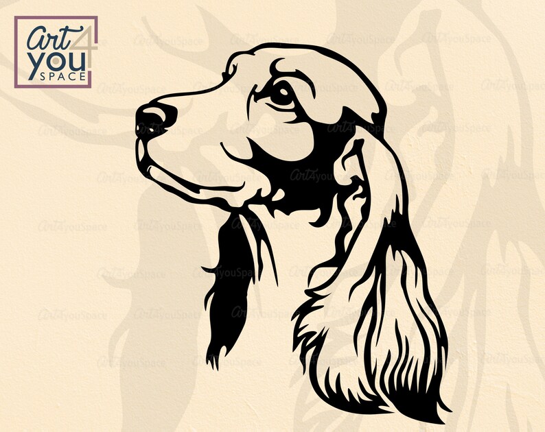 Download English cocker spaniel svg Dog svg file for cricut Face | Etsy