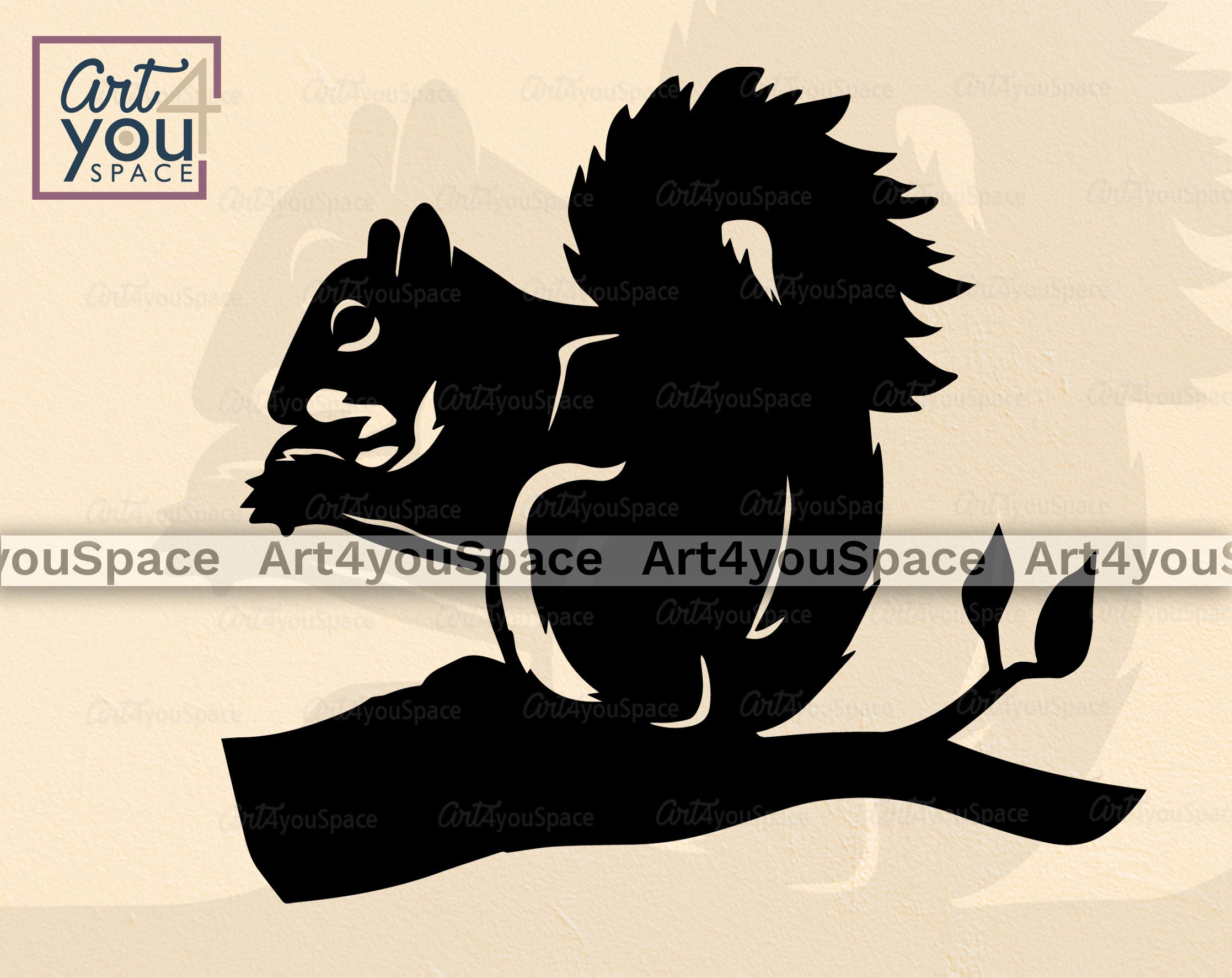 Squirrel SVG file for cricut woodland animal clipart | Etsy