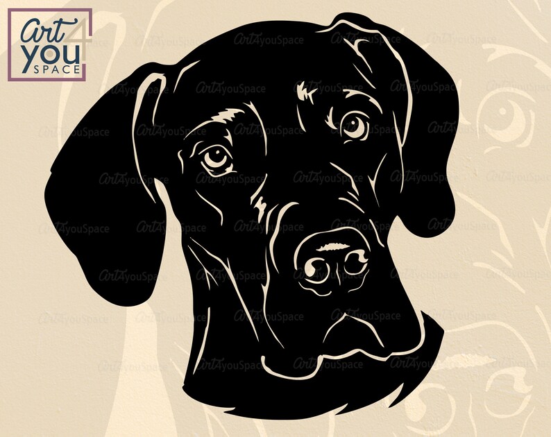 Download Great dane dxf files for cnc dog face Great dane mom | Etsy