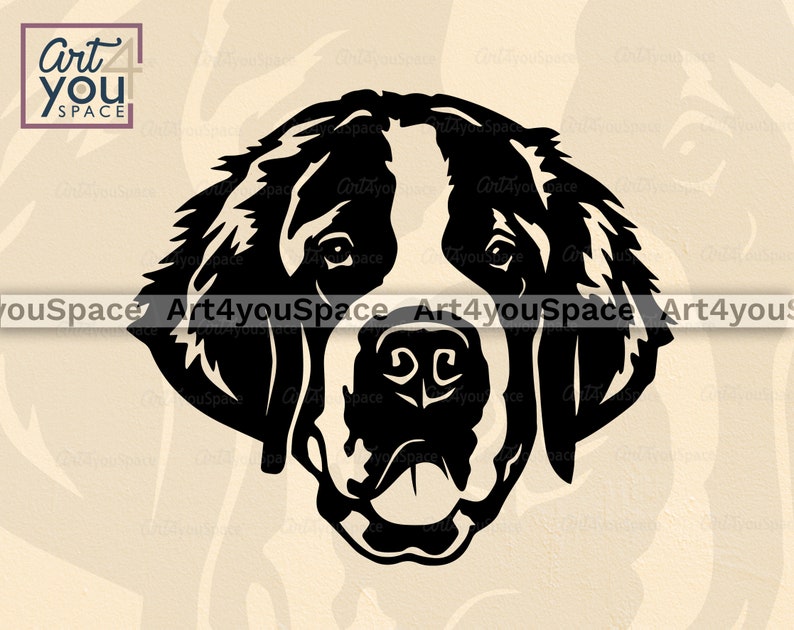 Download Saint Bernard Dog Svg file for Cricut mom dad pet face | Etsy