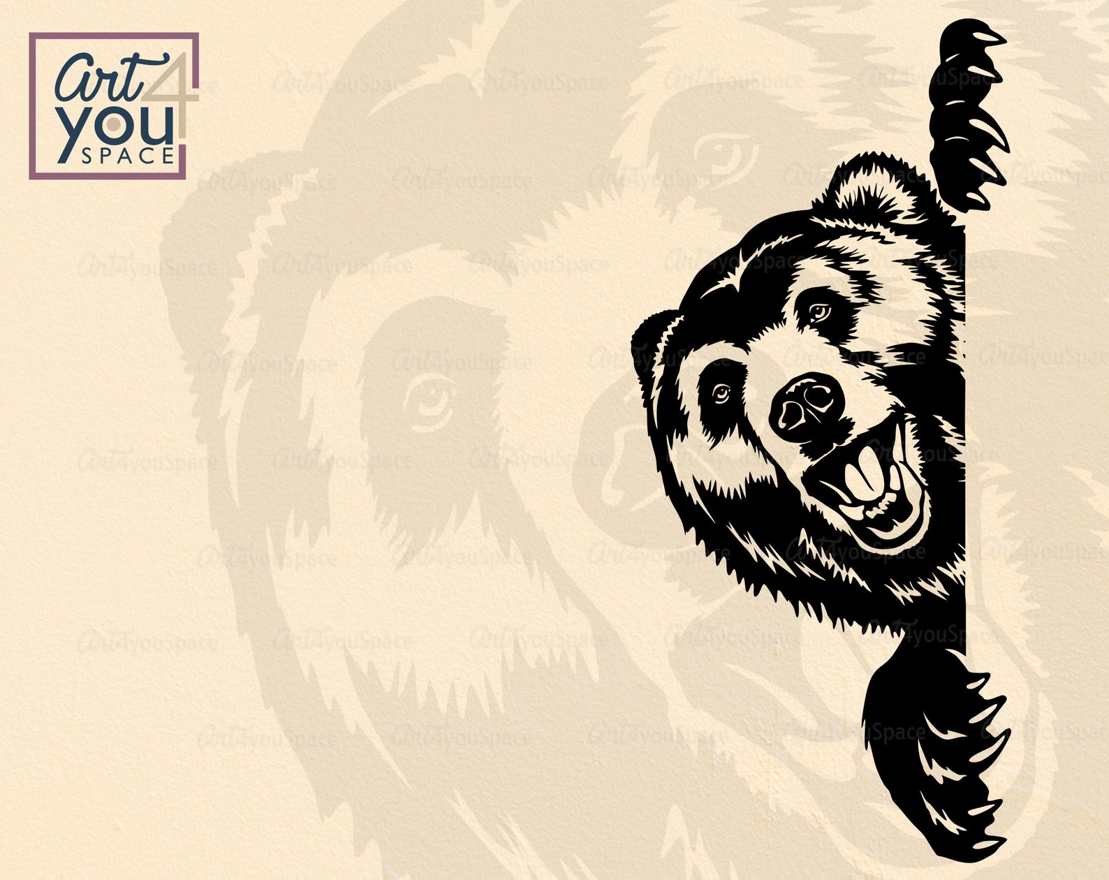 Grizzly Bear SVG Files Cricut Bear Clipart Funny Wild - Etsy Canada