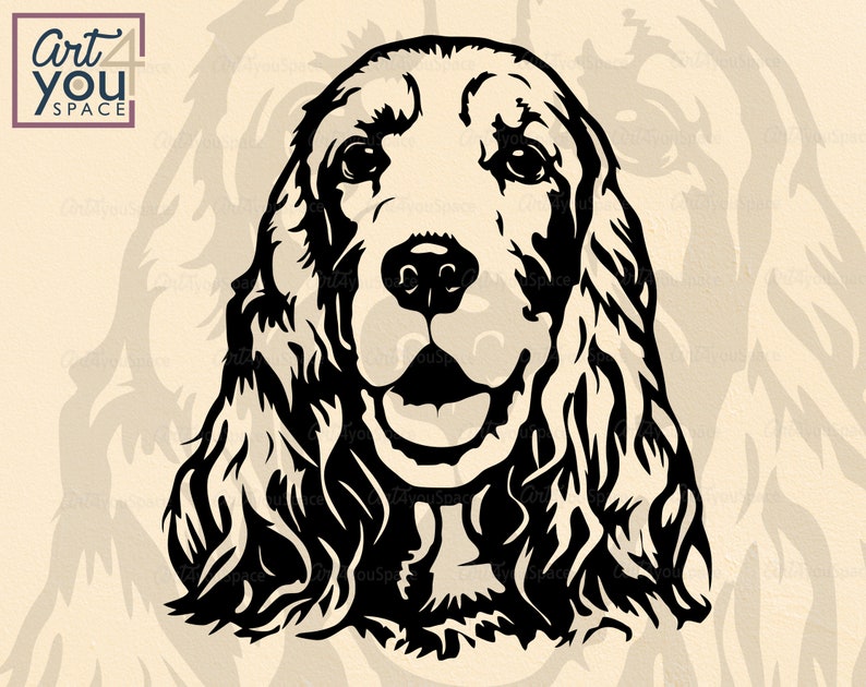 Download Cute english cocker spaniel svg dog svg file for cricut | Etsy