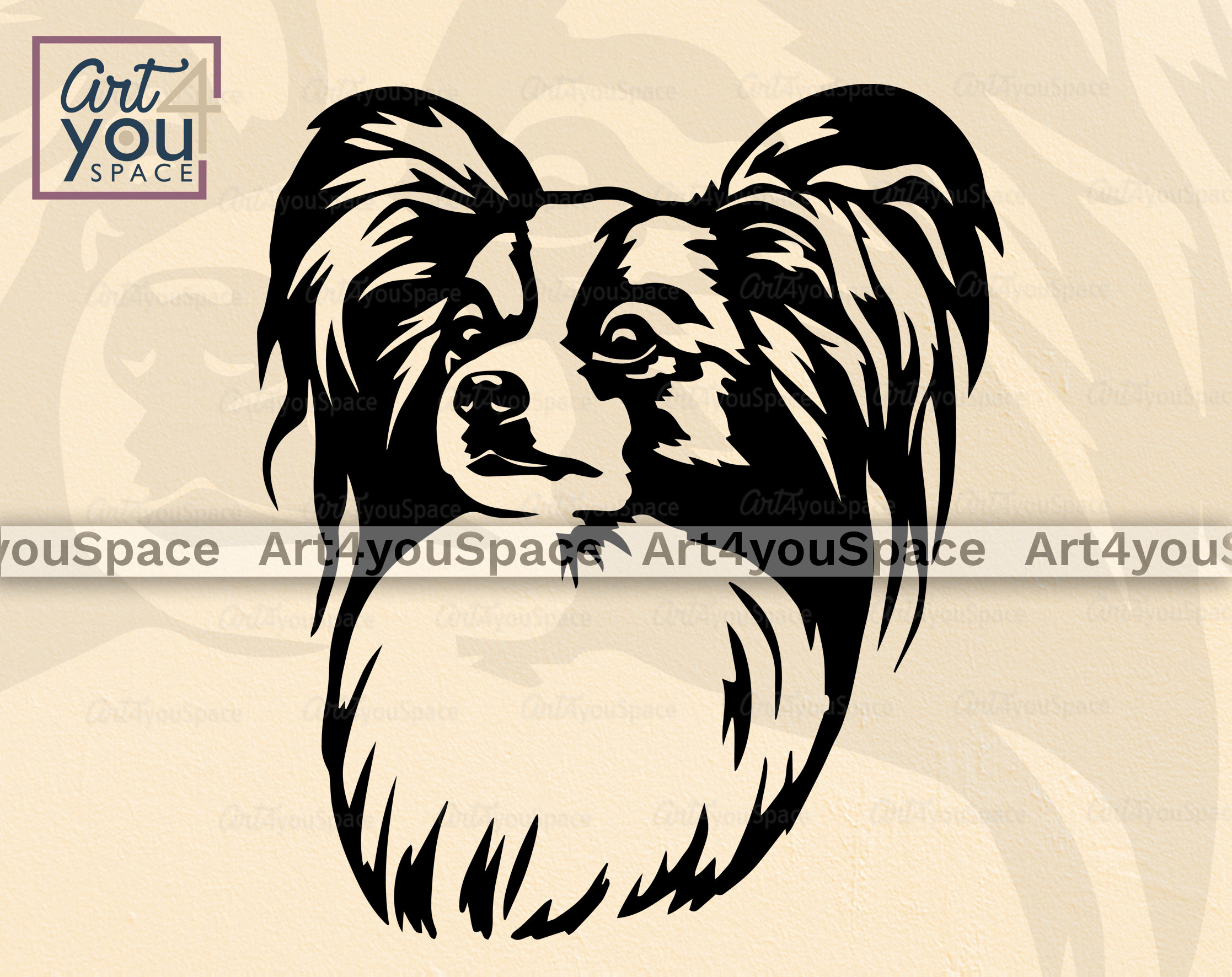 Papillon Svg Dog Svg File for Cricut Project Funny Pet Face Etsy UK