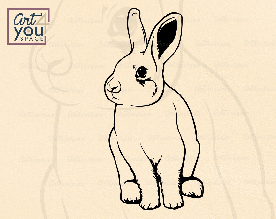 Rabbit SVG Bunny Svg Files for Cricut Easter Farm Animal | Etsy