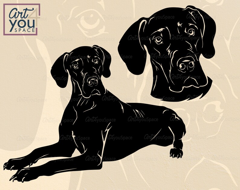 Download Clipart Great Dane Mom T Shirt Stencil Cricut Grey Great Dane Dxf Files For Cnc Png Download Head Dog Face Laser Cut Vector Pet Pet Portraits Art Collectibles Kromasol Com
