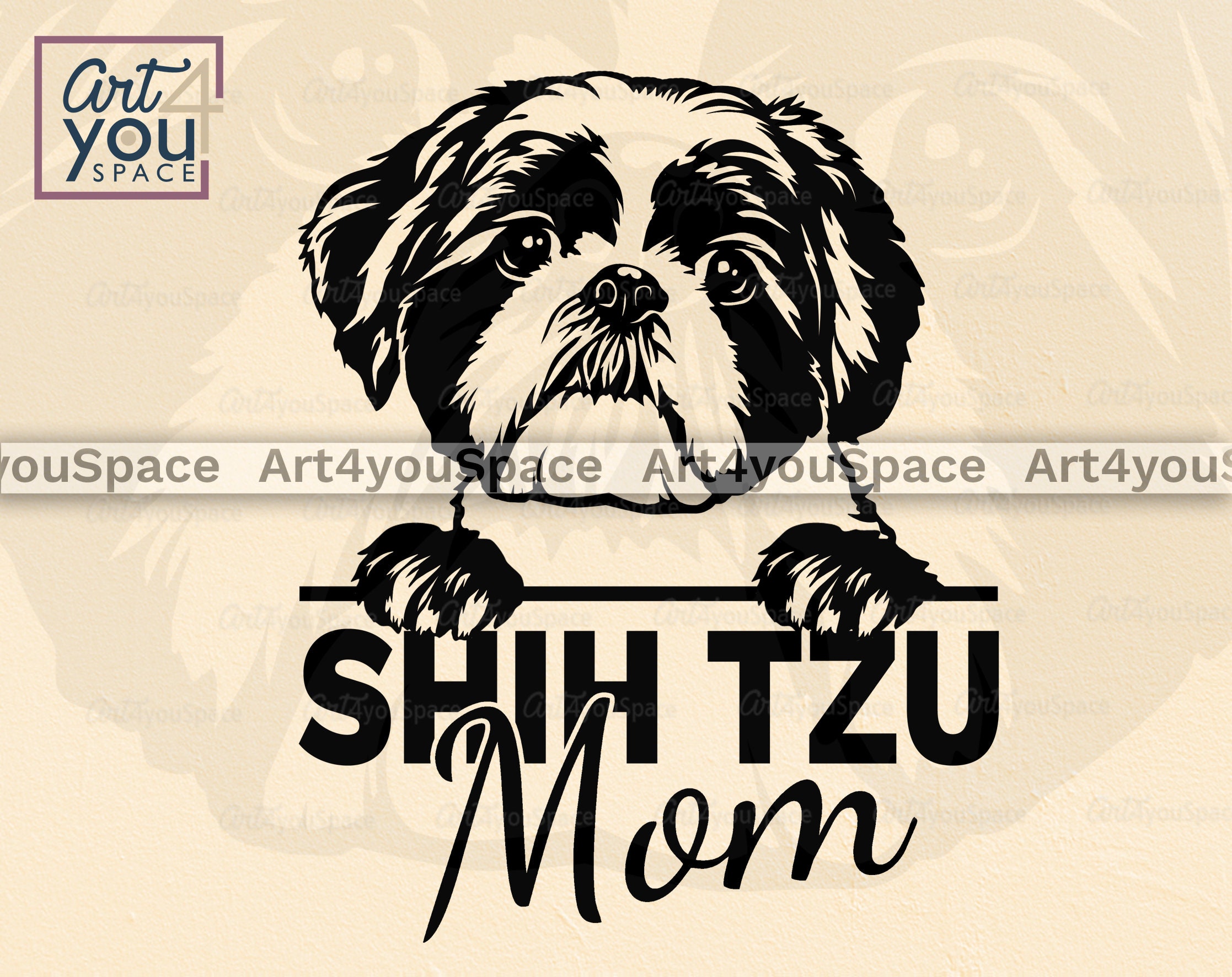 Shih tzu svg dog SVG file for Cricut Cute face clipart | Etsy